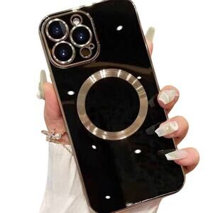 iPhone 14 Pro Max Phone Case in Black and Gold